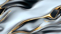 Luxurious silver and gold abstract waves create elegant flowing pattern with metallic texture and smooth curved lines for luxury design backgrounds.