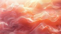 Ethereal flowing smoke waves in coral and peach tones create dreamy abstract background with soft luminous glow and delicate layered transparency effects.