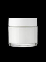 Cosmetic cream jar with white lid isolated on transparent background, ready for T-shirt, sticker, print on demand, sublimation, and clipart design use.