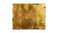 Distressed gold foil texture with peeling edges and crosshatch pattern, suitable for backgrounds, overlays, and luxury design projects.