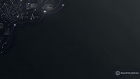 Futuristic digital interface with glowing circuit patterns and tech elements on dark background for modern design projects.
