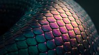 Iridescent dragon scales with holographic rainbow colors creating mesmerizing texture pattern for fantasy designs and mystical artwork backgrounds.