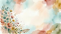 Watercolor floral arrangement with soft pastel blooms, leaves, and botanical elements on white background. Suitable for greeting cards, invitations, and design projects.