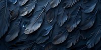Dark navy blue feathers creating an elegant textural background pattern, perfect for luxury branding, fashion designs, and sophisticated marketing materials.