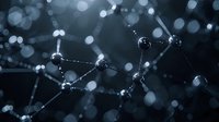 Abstract network visualization with glowing nodes and connections on dark background, perfect for technology, innovation, and artificial intelligence concepts.