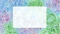 Colorful gradient mandala frame with intricate floral patterns surrounding blank white space for text or design elements on decorative background.