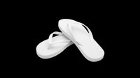 Pair of white flip-flops isolated on transparent background, ready for t-shirt design, clipart, stickers, print-on-demand products and sublimation projects.