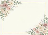 Floral frame with roses, eucalyptus, and lavender on cream background, isolated and ready for wedding invitations, greeting cards, and design projects.