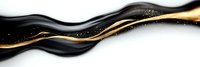 Elegant black and gold waves flow with sparkling particles on dark background, creating luxurious abstract design pattern for modern business presentations.