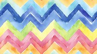 Colorful watercolor chevron pattern in pastel rainbow colors with soft blended edges creates seamless geometric background for fabric, wallpaper and wrapping paper designs.