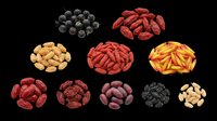 Isolated legumes and beans collection on transparent background, ready for clipart, print-on-demand, t-shirt design, sublimation, and sticker applications.