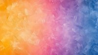 Vibrant gradient background with soft brush texture transitions from warm yellow through pink and purple to cool blue, featuring delicate abstract leaf patterns.