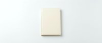 Blank hardcover book mockup with clean cream cover isolated on white background, ready for branding, publishing, and design projects.