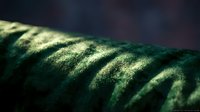 Close-up macro view of green moss texture with dramatic lighting and shadows creating natural patterns on organic surface for nature backgrounds.