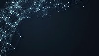 Abstract network connections with glowing nodes and lines on dark background for technology, data visualization, and digital communication concepts.