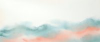 Soft watercolor wash with teal and coral tones blending into mist, isolated on white background for design, print, and digital projects.