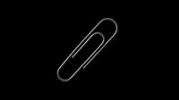 Metallic paper clip isolated on transparent background, ready for clipart, design elements, t-shirt designs, stickers, and print-on-demand products.