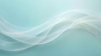 Soft flowing waves of translucent fabric create an elegant, minimalist composition against a serene turquoise background, suitable for wellness and modern design projects.