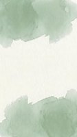 Soft sage green watercolor paint strokes on white paper creating organic abstract frame with natural flowing edges for artistic design projects.