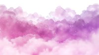 Dreamy pink and purple watercolor clouds with sparkling stars create ethereal celestial atmosphere for magical fantasy backgrounds and romantic designs.