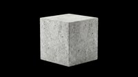 Concrete cube block isolated on transparent background, ready for design use in architectural visualizations, product mockups, t-shirt designs, and print-on-demand projects.