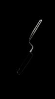 Stainless steel palette knife isolated on transparent background, ready for T-shirt design, clipart, stickers, print on demand, and sublimation projects.