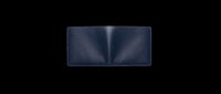 Dark navy blue leather wallet isolated on transparent background, ready for t-shirt design, clipart, stickers, print-on-demand products and sublimation projects.