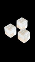 Clear acrylic storage cubes with compartments, isolated on transparent background. Perfect for organizing small items, crafts, beads, and supplies. Ready for clipart, design projects, print-on-demand products, and digital use.