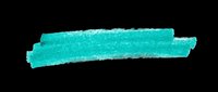 Teal crayon brush stroke isolated on transparent background, ready for stickers, t-shirt design, clipart, print on demand, and sublimation projects.