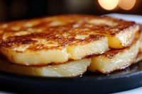 Golden-brown grilled cheese sandwich with melted cheese oozing between crispy buttered bread slices, captured in close-up macro shot showing texture and grill marks.