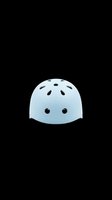 Light blue protective helmet with ventilation holes and cute character face, isolated on transparent background. Ready for clipart, t-shirt design, stickers, and print-on-demand products.