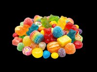 Colorful assorted gummy candies and lollipops isolated on transparent background, ready for design use on t-shirts, stickers, clipart, print-on-demand products, and sublimation projects.