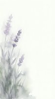 Watercolor lavender flowers with soft purple blooms and green stems on light background for wedding invitations and romantic designs.