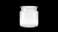 Empty glass jar with metal lid isolated on transparent background, ready for clipart, print-on-demand, sublimation, t-shirt design, stickers, and digital crafts.