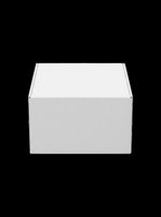 Open cardboard shipping box with white lid and gray body, isolated on transparent background. Ready for packaging design, e-commerce graphics, product mockups, clipart, and print-on-demand applications.