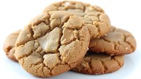 Freshly baked ginger snap cookies with crackled surface texture and golden brown color arranged in casual overlap on white background for food photography.
