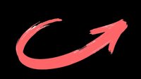 Curved arrow pointing upward right, isolated on transparent background. Ready for design use on t-shirts, clipart, stickers, print-on-demand products, and sublimation projects.