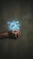 Hand holding glowing blue arrows pointing in multiple directions, representing choice, decision-making, and strategic direction for business concepts.