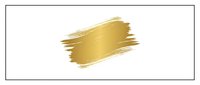Golden yellow paint brush stroke on white background isolated for graphic design projects and artistic compositions.
