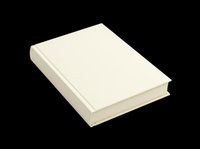 Blank hardcover book with cream cover isolated on transparent background, ready for design use in mockups, stickers, print on demand, and t-shirt design.