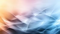 Ethereal waves blend warm orange and cool blue tones in smooth gradient transition, creating dynamic flowing abstract background with translucent layered effect.