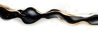 Luxurious black and gold marble abstract wave design with flowing liquid texture and golden sparkles on white background. Elegant decorative art pattern.