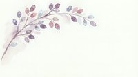 Watercolor branch with purple leaves on white background for wedding invitations, greeting cards and botanical design projects.