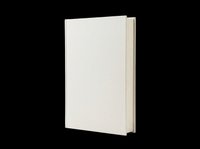 Blank white hardcover book isolated on transparent background, ready for mockup, clipart, sticker, print on demand, sublimation, and t-shirt design use.