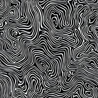 Abstract black and white wavy lines creating organic topographic pattern. Seamless vector background for textile, wallpaper and surface design projects.