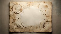 Vintage aged paper with coffee stains and worn edges creating antique manuscript texture for historical documents and retro design projects.