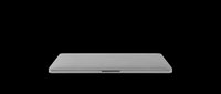 Slim silver laptop closed, side view, isolated on transparent background. Ready for tech clipart, stickers, t-shirt design, print on demand, and sublimation projects.
