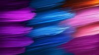 Vibrant motion blur with dynamic streaks of purple, blue and pink creating an abstract background pattern with horizontal light trails and color movement.