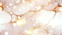 Luxurious rose gold marble texture with shimmering gold veins and glowing bokeh lights creates elegant abstract background for luxury design projects.