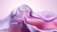 Smooth flowing abstract waves in pink and purple gradient colors create gentle curves and soft undulating shapes against light background. Suitable for luxury branding.